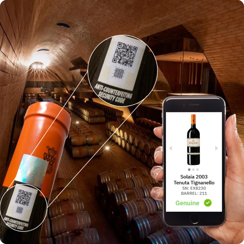 Anti-counterfeiting with QR codes for wine producer Marchesi Antinori